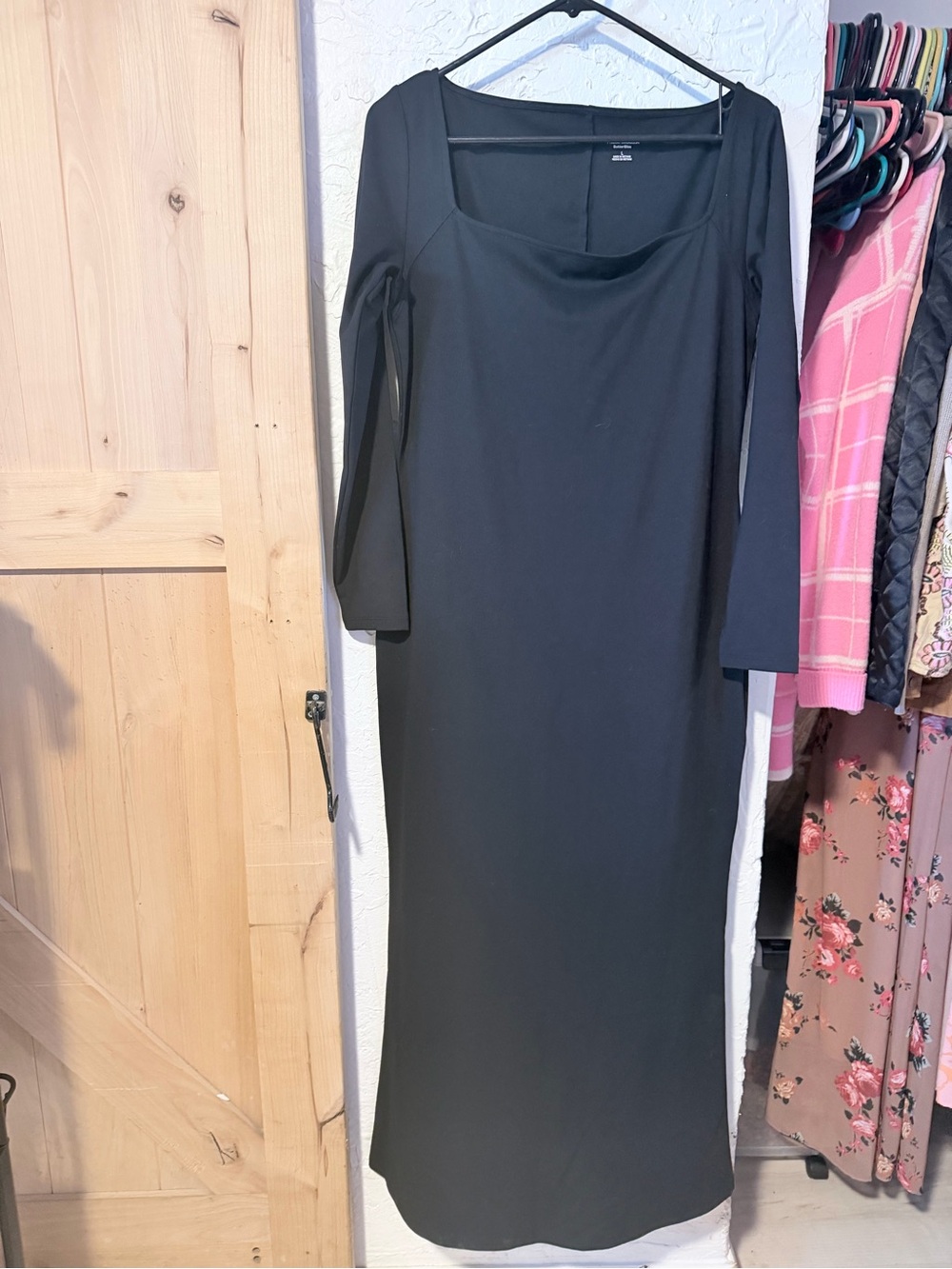 Fits like an XL wild fable Black Maxi Dress with Square Neck